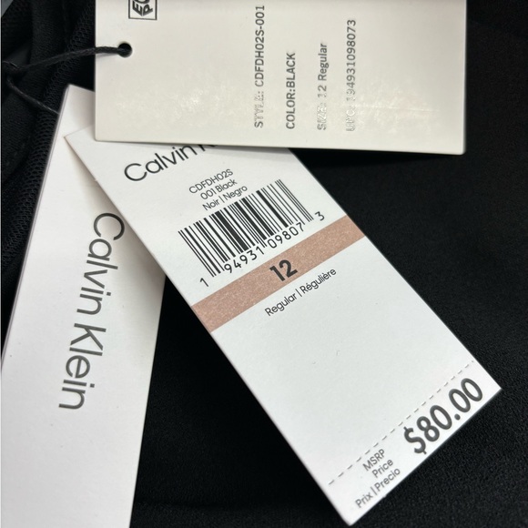 New! Calvin Klein illusion mesh bow front girls formal black dress - Picture 9 of 9